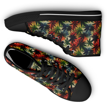 Chokefish™ Urban Peak Retro High Tops-Cannabis-004-2